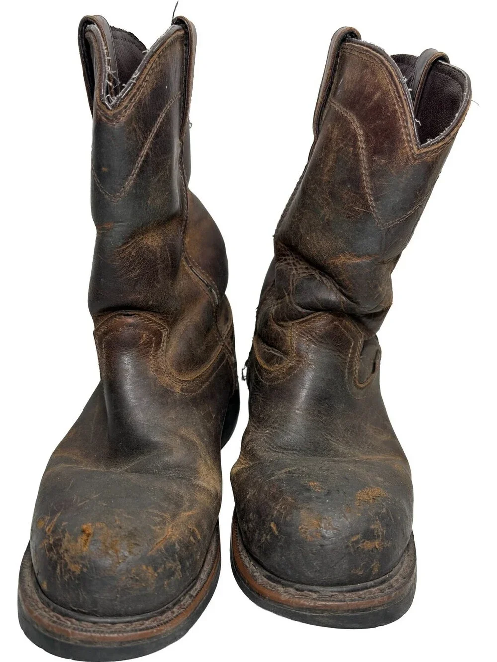 Justin WK4961 Wyoming Waterproof ROUND Steel Toe Western Work Boot Mens Sz 9 EE